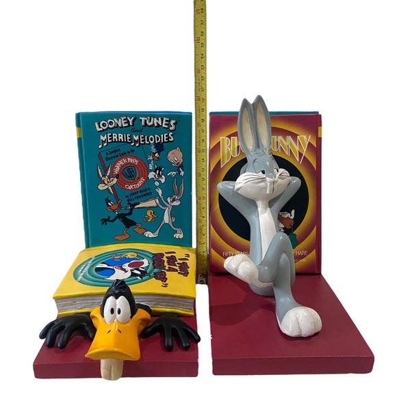 Vintage Warner Brothers Looney Tunes Bugs Bunny Bookend Cartoon Collectible - Picture 8 of 11